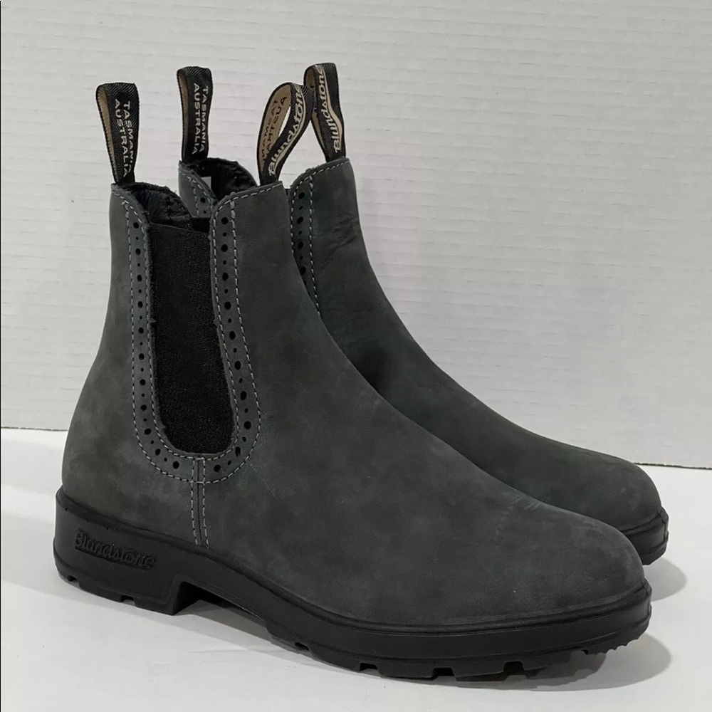 Rustic Black High Top Blundstone Boots